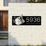 Custom Metal Floral hummingbird Metal Address Sign, House number, Outdoor Number Signage, Yard Sign Address Plate