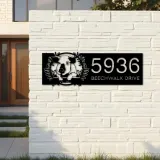 Custom Metal Peeking pig farm animal farmhouse ranch Metal Address Sign, House number, Outdoor Number Signage, Yard Sign Address Plate
