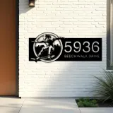Custom Metal Skateboarder sport Skateboard Metal Address Sign, House number, Outdoor Number Signage, Yard Sign Address Plate
