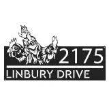 Custom Metal Chickens farmhouse ranch Metal Address Sign, House number, Outdoor Number Signage, Yard Sign Address Plate