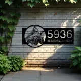 Custom Metal Tufted titmouse bird Metal Address Sign, House number, Outdoor Number Signage, Yard Sign Address Plate