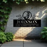 Custom Metal Monogram Letters family name Metal Address Sign House number Hanging Address Plaque Yard Sign Outdoor decor S39