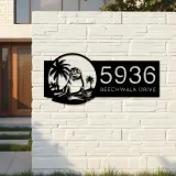 Custom Metal Cute Seal Wild animal wildlife Metal Address Sign, House number, Outdoor Number Signage, Yard Sign Address Plate