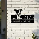Custom Metal Jack Russell Terrier dog Puppy Metal Address Sign House number Hanging Address Plaque Yard Sign Outdoor decor