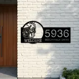 Custom Metal Chicken Rooster farmhouse animal ranch Metal Address Sign, House number, Outdoor Number Signage, Yard Sign Address Plate