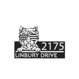 Custom Metal West Highland White Terrier dog Metal Address Sign House number Hanging Address Plaque Yard Sign Outdoor decor