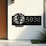 Custom Metal Scarecrow Halloween Metal Address Sign House number Hanging Address Plaque Yard Outdoor Sign