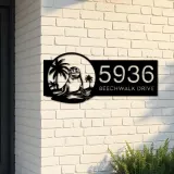 Custom Metal Cute Seal Wild animal wildlife Metal Address Sign, House number, Outdoor Number Signage, Yard Sign Address Plate