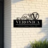 Custom Metal Monogram Letters family name Metal Address Sign House number Hanging Address Plaque Yard Sign Outdoor decor S19