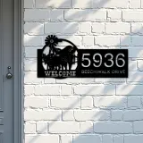 Custom Metal Pigs farmhouse animal ranch Metal Address Sign, House number, Outdoor Number Signage, Yard Sign Address Plate