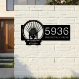 Custom Metal Record player Recording studio logo Metal Address Sign, House number, Outdoor Number Signage, Yard Sign Address Plate