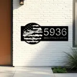 Custom Metal B 1B lancer bomber airplane US flag Metal Address Sign House number Hanging Address Plaque Yard Sign Outdoor