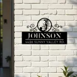 Custom Metal Monogram Letters family name Metal Address Sign House number Hanging Address Plaque Yard Sign Outdoor decor S39