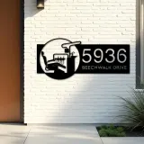 Custom Metal Dentist Dental clinic Metal Address Sign, House number, Outdoor Number Signage, Yard Sign Address Plate