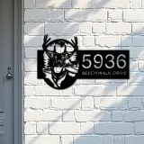 Custom Metal Deer forest wild life Metal Address Sign, House number, Outdoor Number Signage, Yard Sign Address Plate