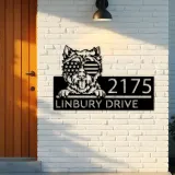 Custom Metal West Highland White Terrier dog Metal Address Sign House number Hanging Address Plaque Yard Sign Outdoor decor