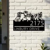 Custom Metal Goat pig chicken rabbit farm animals ranch Metal Address Sign, House number, Outdoor Number Signage, Yard Sign Address Plate