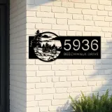 Custom Metal Motocycle Biker Bike rider Metal Address Sign, House number, Outdoor Number Signage, Yard Sign Address Plate