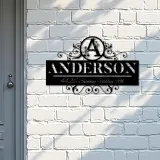 Custom Metal Monogram Letters family name Metal Address Sign House number Hanging Address Plaque Yard Sign Outdoor decor S6
