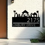 Custom Metal Nativity scene Birth of Jesus Christ Metal Address Sign House number Hanging Address Plaque Yard Sign Outdoor
