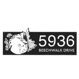 Custom Metal Floral hummingbird Metal Address Sign, House number, Outdoor Number Signage, Yard Sign Address Plate