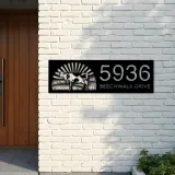 Custom Metal Cow farm ranch Metal Address Sign, House number, Outdoor Number Signage, Yard Sign Address Plate