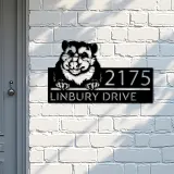 Custom Metal Peeking Possum Wild animal wildlife Metal Address Sign, House number, Outdoor Number Signage, Yard Sign Address Plate