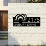 Custom Metal platypus Metal Address Sign, House number, Outdoor Number Signage, Yard Sign Address Plate