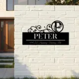 Custom Metal Monogram Letters family name Metal Address Sign House number Hanging Address Plaque Yard Sign Outdoor decor S11