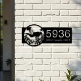 Custom Metal Scuba diving Metal Address Sign, House number, Outdoor Number Signage, Yard Sign Address Plate