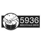 Custom Metal Drum music notes Metal Address Sign Custom House number Hanging Address Plaque Yard Sign Outdoor Sign