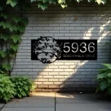 Custom Metal Blue Jay birds couple Metal Address Sign Custom Hanging Address Plaque House number Yard Sign Outdoor Sign