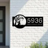 Custom Metal Hare Metal Address Sign, House number, Outdoor Number Signage, Yard Sign Address Plate002