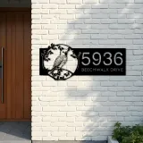 Custom Metal Budgerigar bird Metal Address Sign Custom Hanging Address Plaque House number Yard Sign Outdoor Sign