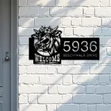 Custom Metal Cow Farm house Ranch welcome Metal Address Sign, House number, Outdoor Number Signage, Yard Sign Address Plate