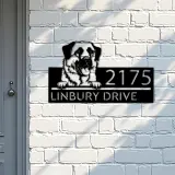 Custom Metal Anatolian Shepherd dog Puppy Metal Address Sign House number Hanging Address Plaque Yard Sign Outdoor decor