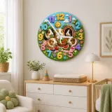 Guinea Pig Picnic Kids Room Wall Clock