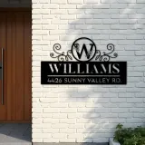 Custom Metal Monogram Letters family name Metal Address Sign House number Hanging Address Plaque Yard Sign Outdoor decor S41