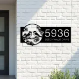 Custom Metal Bird couple Metal Address Sign, House number, Outdoor Number Signage, Yard Sign Address Plate001