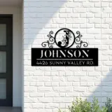 Custom Metal Monogram Letters family name Metal Address Sign House number Hanging Address Plaque Yard Sign Outdoor decor S47