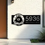 Custom Metal Billiard pool club Metal Address Sign, House number, Outdoor Number Signage, Yard Sign Address Plate