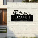 Custom Metal Monogram Letters family name Metal Address Sign House number Hanging Address Plaque Yard Sign Outdoor decor S17