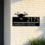 Custom Metal bull and two chickens farm animal Metal Address Sign, House number, Outdoor Number Signage, Yard Sign Address Plate