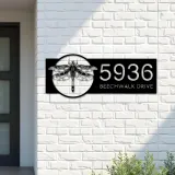 Custom Metal Dragonfly Metal Address Sign, House number, Outdoor Number Signage, Yard Sign Address Plate