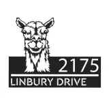 Custom Metal Peeking Llama farm animal ranch Metal Address Sign, House number, Outdoor Number Signage, Yard Sign Address Plate