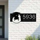 Custom Metal Nativity scene Christian Jesus God Metal Address Sign, House number, Outdoor Number Signage, Yard Sign Address Plate