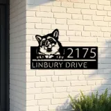 Custom Metal Peeking Fox Wild animal wildlife Metal Address Sign, House number, Outdoor Number Signage, Yard Sign Address Plate
