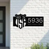Custom Metal Made in USA Metal Address Sign, House number, Outdoor Number Signage, Yard Sign Address Plate