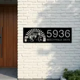 Custom Metal Tractor farm Metal Address Sign, House number, Outdoor Number Signage, Yard Sign Address Plate
