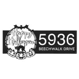 Custom Metal Halloween black cat pumpkins bats Metal Address Sign Custom House number Hanging Address Plaque Yard Outdoor Sign